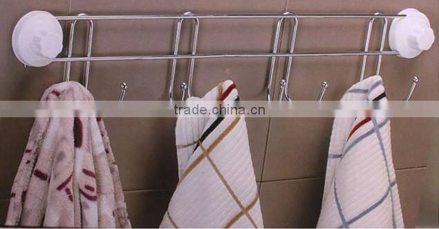simple suction peg hook with 4 hooks bathroom storage rack hanger