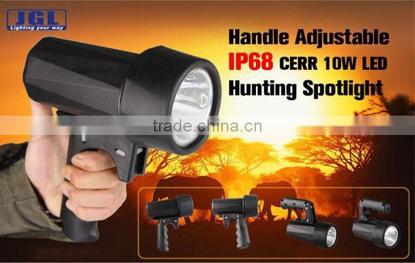 hihg quality hand held hunting lamp 10w rechargeable led hunting light