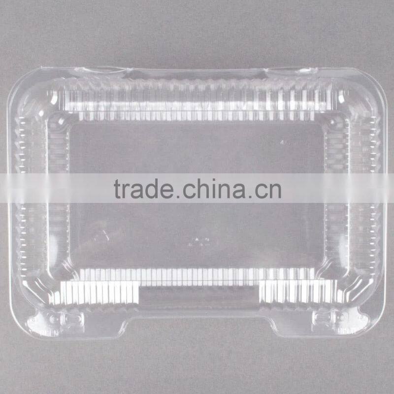 OPS Plastic Clear Clamshell Cake Container with Dome Hinged Lid Cheap Price