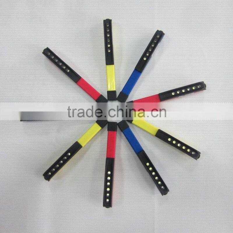 Colorful 6 LED Torch Rubber Print Light Pen