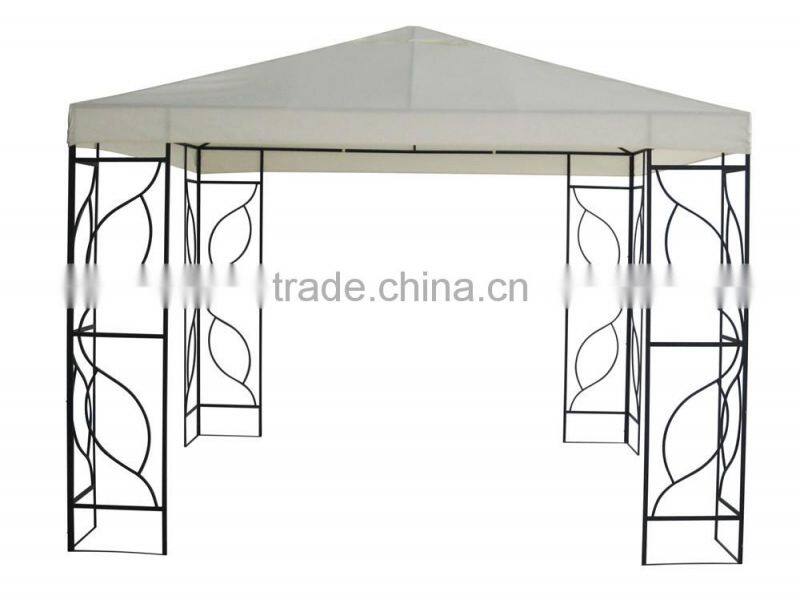 3*3*2.55M white polyester metal frame gazebo