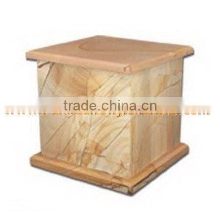 DECORATIVE TEAKWOOD MARBLE URNS