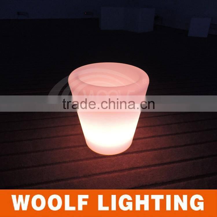 Plastic Rechargeable Remote Color Changing LED Ice Bucket Wine Bucket