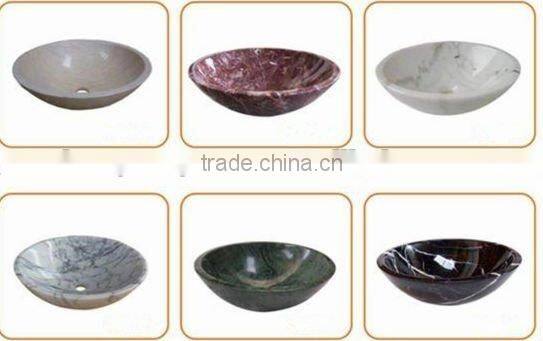 Round Black Marble Basin