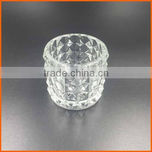 Wholesale factory price decorated glass cup candle