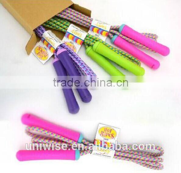 UIC-JR20 children jump ropes, plastic woven rope skipping