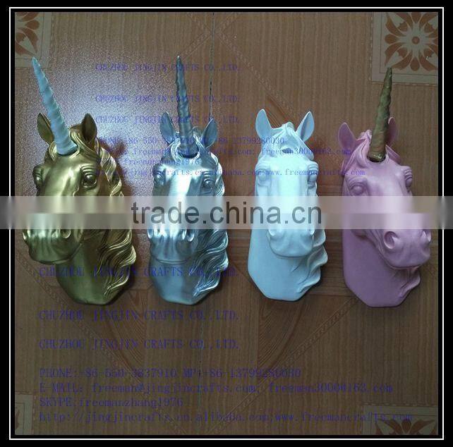 unique classic interior home decoration resin animal head