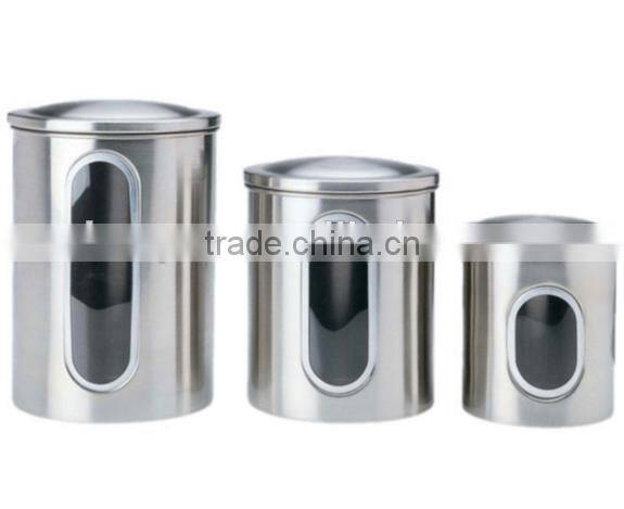 Stainless Steel Storage Canister Nut Canister Set Of 3