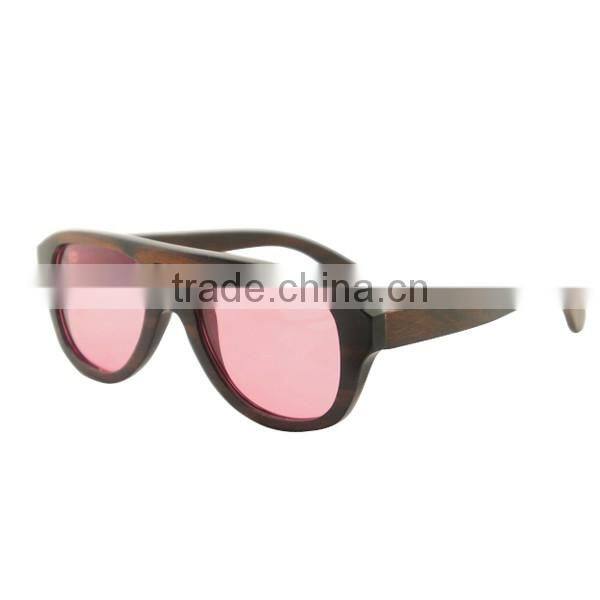 Oversized vintage retro hollow wood sunglasses frame colored lenses wooden sunglasses