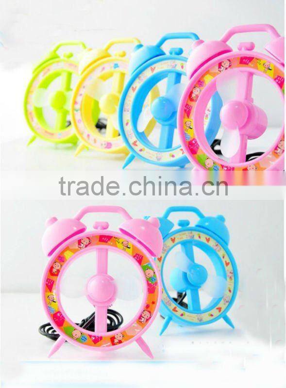 Supply creative fashion fan shape alarm clock