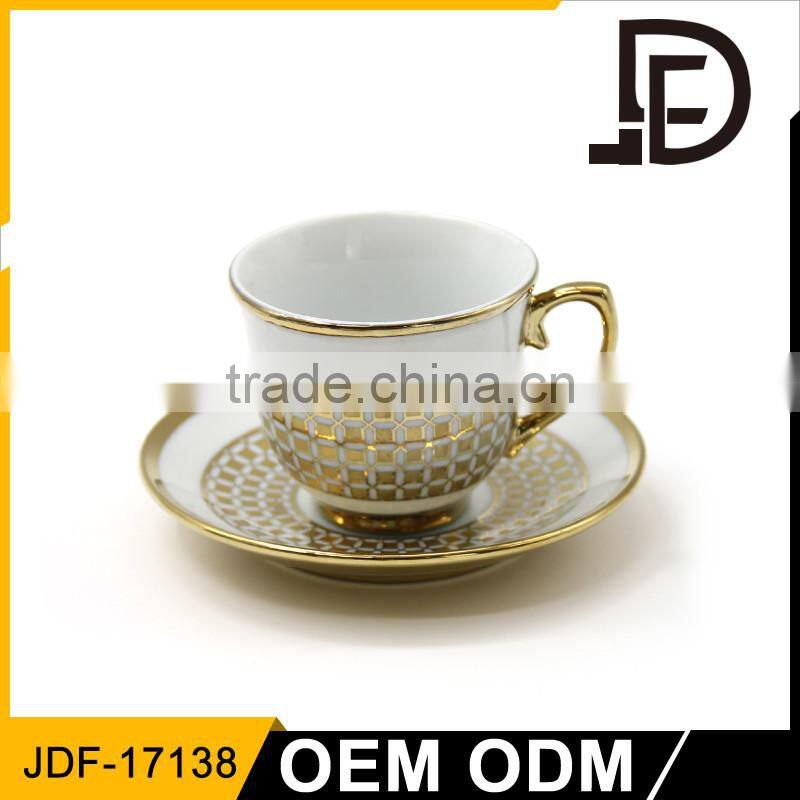 Golden Edge Cup And Saucer / Golden Trim Wholesale Tea Cup And Saucer