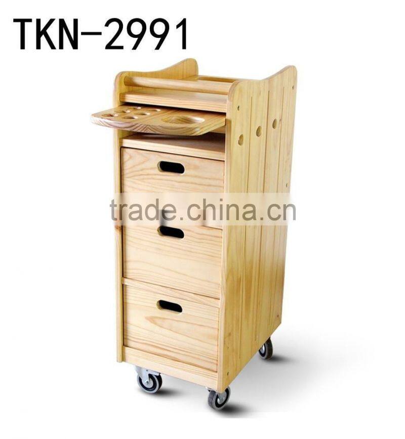 Portable manicure furniture cabinet with movable stool inside for Nail Salon TKN-2991