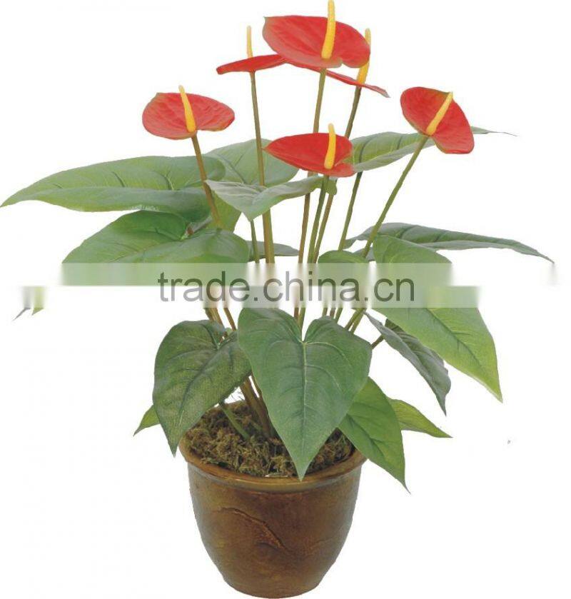 artificial green bonsai anthurium WB11-18-6J-24RD ( plant bonsai flower tree of Este )
