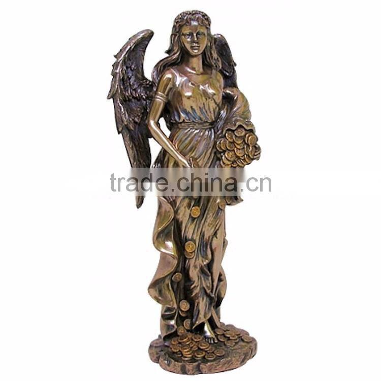 Custom new design art decor angel with dove statue