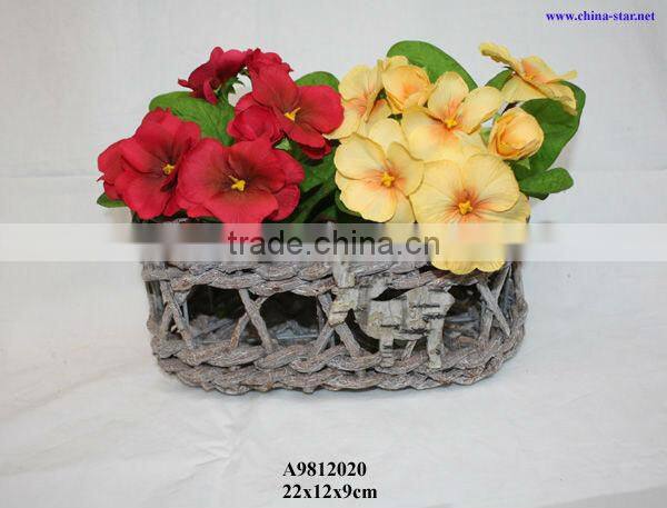 rattan candle holders