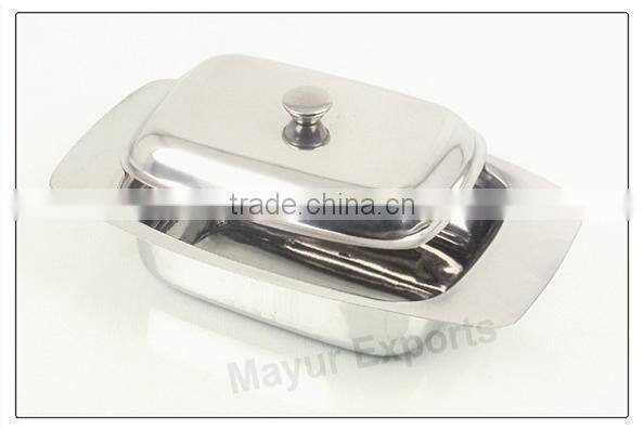 Metal butter dish