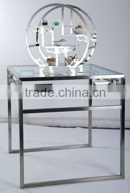 Stainless steel buffet display shelf