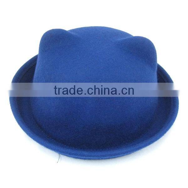 2017 new product charming red wool felt child blower top hat blank bodies on sale made in china