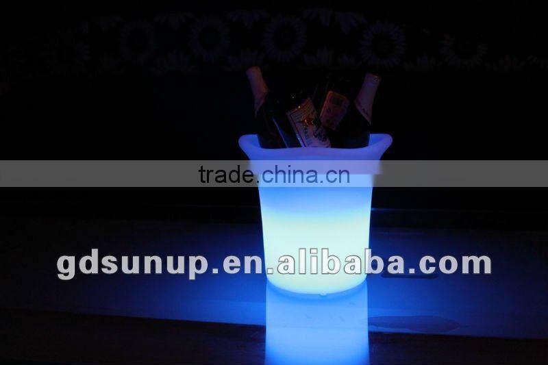 Rotational Moulding Plastic Modern LED light up colorful large ice bucket