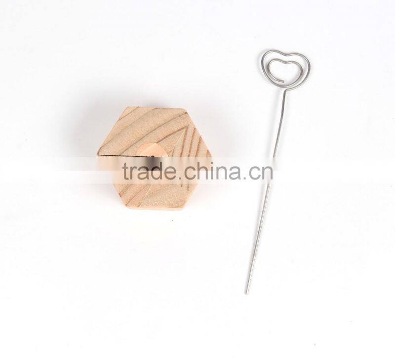 Wooden Base Name Card Clip