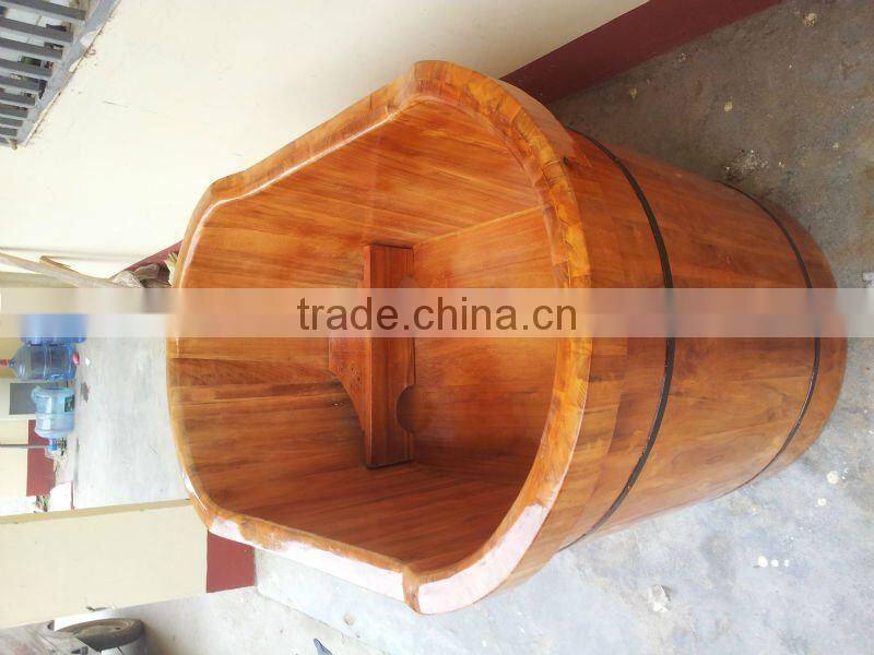 welcomed wooden basin of bath