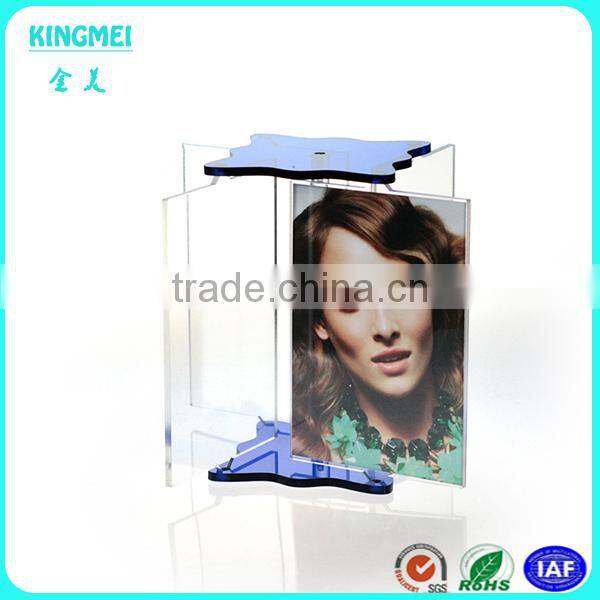 KM-VP96 customized elegant pop new style acrylic photo frame acrylic swing frame photo frame