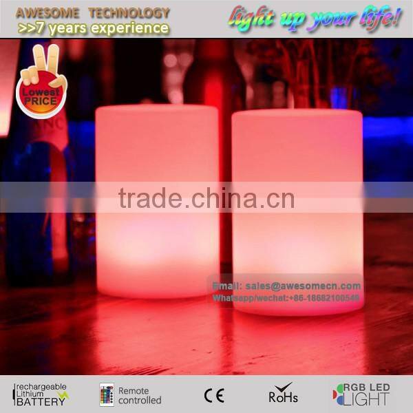 wireless led illuminated small cylinder party decorations wholesale