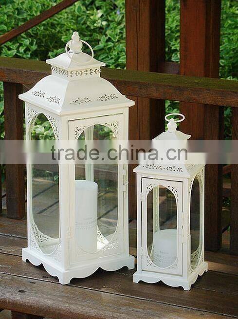 New 2017 White Vintage Style Moroccan Lantern Candle Holders