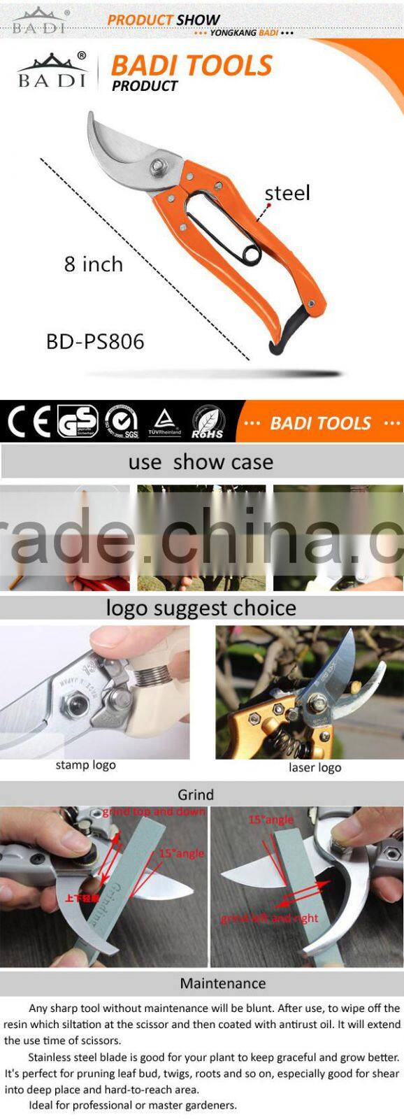 high quality steel handle pruning garden shear pruner