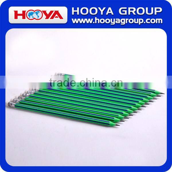 wholesale Student black lead plastic HB pencil with eraser