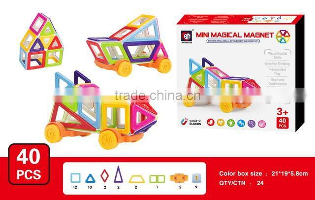 2017 children educational magnetic block building toy 32pcs