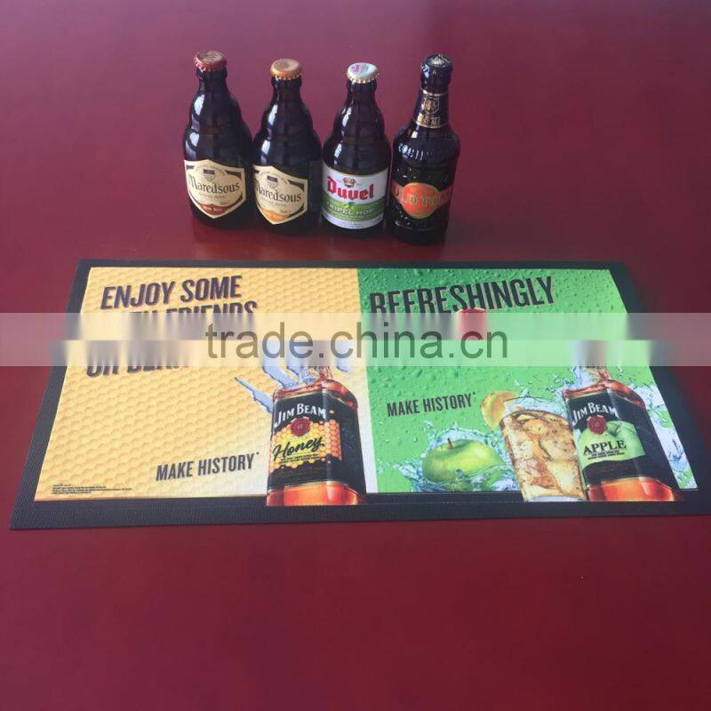 Promotional rubber non woven fabric bar mat