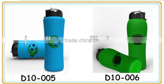 two in one bottle,600ml silicone bottle,customized logo flexible bottle
