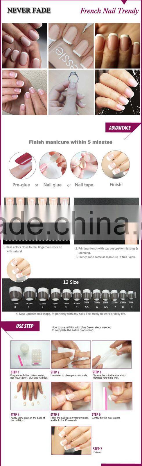 Newair Press On French Nail Tips False Acrylic Nail Art Tips