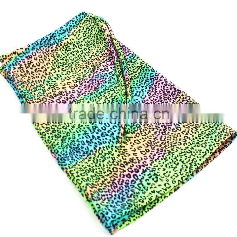 Womens Summer Beach Bikini Cover Wrap Up Leopard Swimwear Mini Sarong Skirt