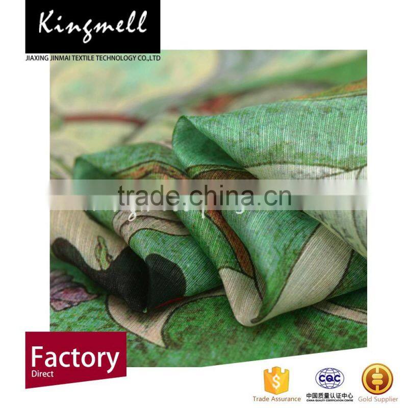 2016 design for fashion women garment /dress silk linen blended fabric