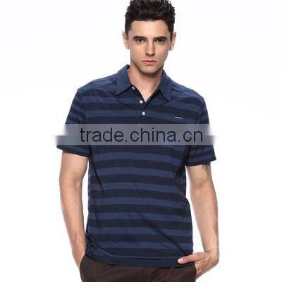 Wholesale cotton stripes design shirts men polo t-shirt