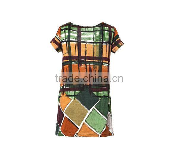 Loose fitting women casual dress 2015 summer trend