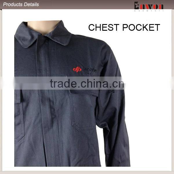 Dark Grey Polyester Cotton Coal Mine Coverall