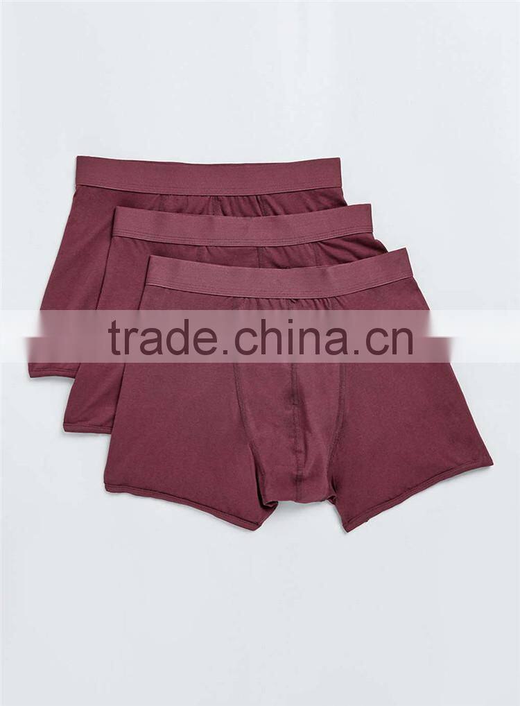 High quality thick cotton plain boxer underwear mens sex boxer shorts