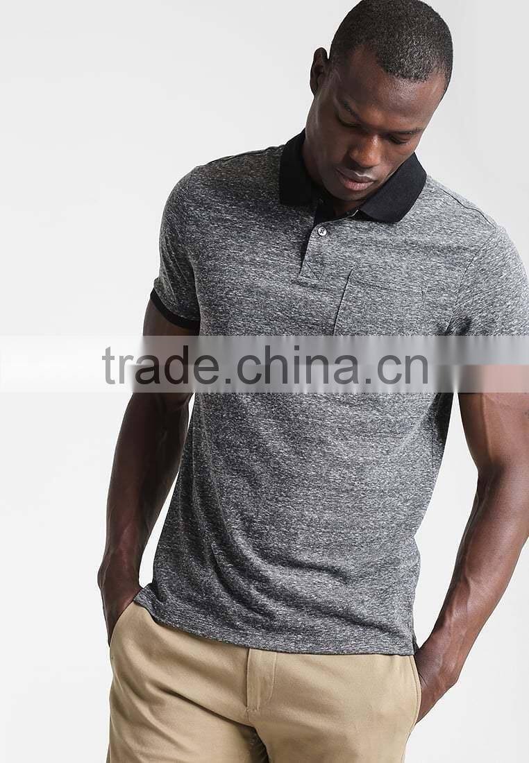 MGOO Customized Different Color Collar Polo Shirt Slim Fit Blank Polo Shirts For Men