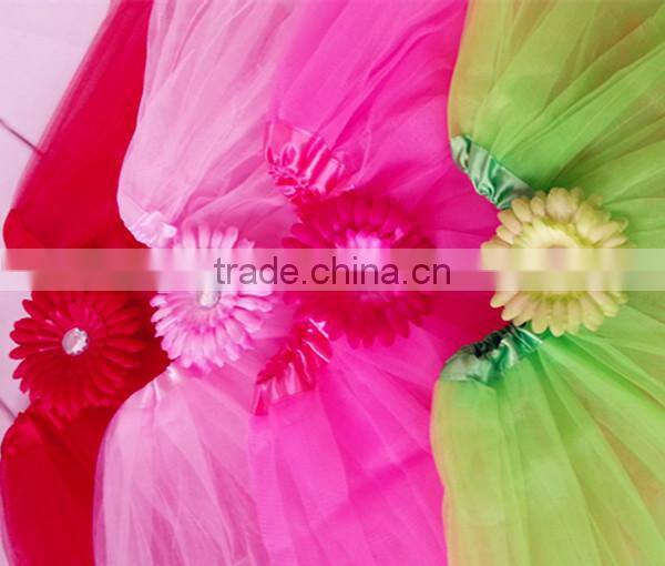 2layer ribbion fluffy cheap ballet skirt tutu for girls
