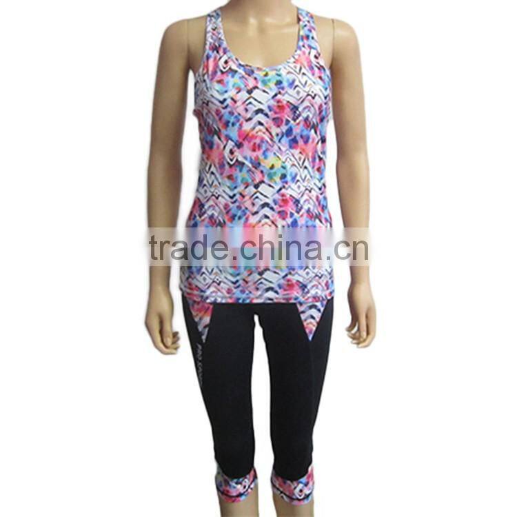 New Custom Fitness Yoga Tank Top Fancy Sublimation Fitness Clothing Women Wholesale Fitness Clothing