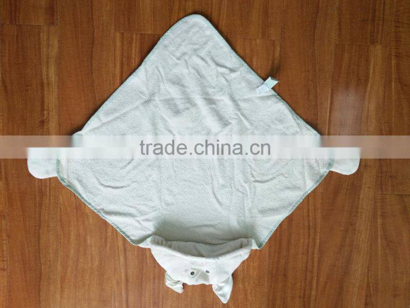 sheep cotton velour animal baby blanket with hood