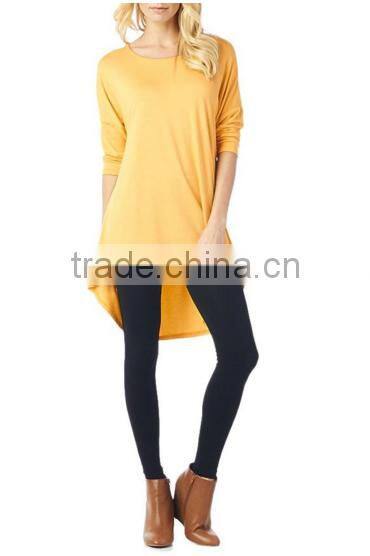 women's clothing imported from china tunic blouse with 3/4 sleeves
