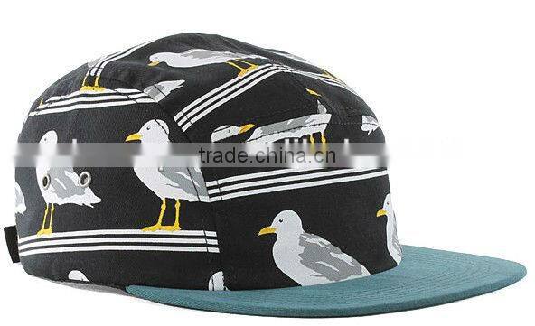 Duck animal print fabric wholesale custom 5 panel hat