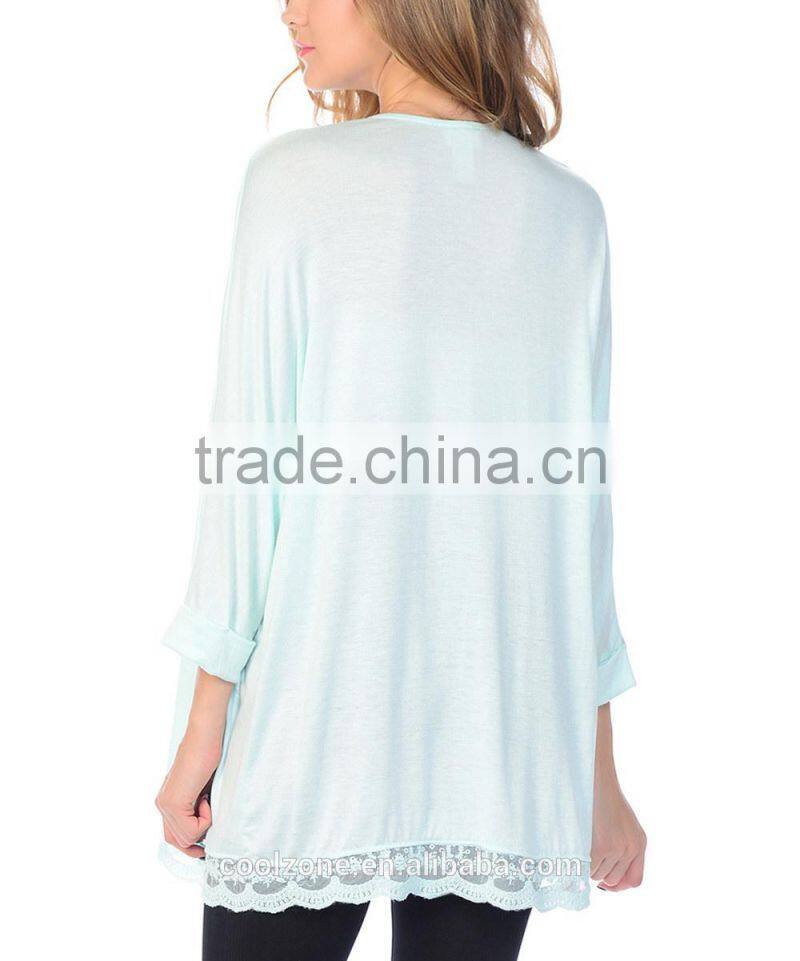 Open front long sleeve women cardigan wholesale crochet cardigan 2015