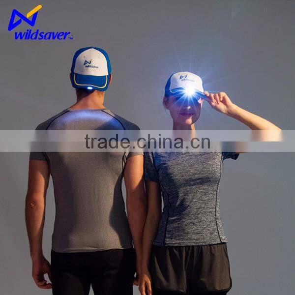 Custom blue baseball built-in led light fashion hat cycling cap