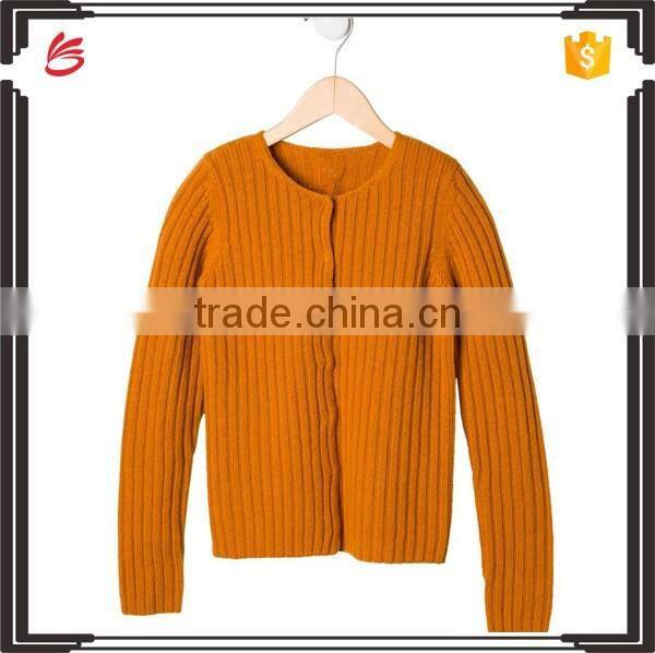 Customed Olive Green Shinny Long Sleeve Buttons Closured Cashmere Cardigan for Little Girls