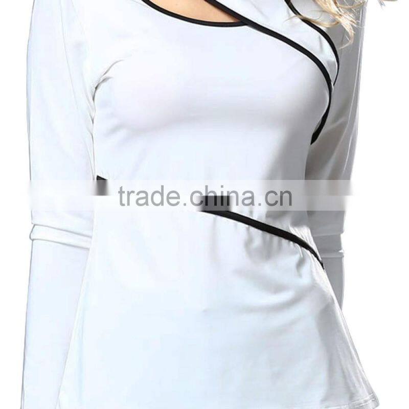 New fashion woman style lace blouse long sleeve office wear blouse ladies 2017